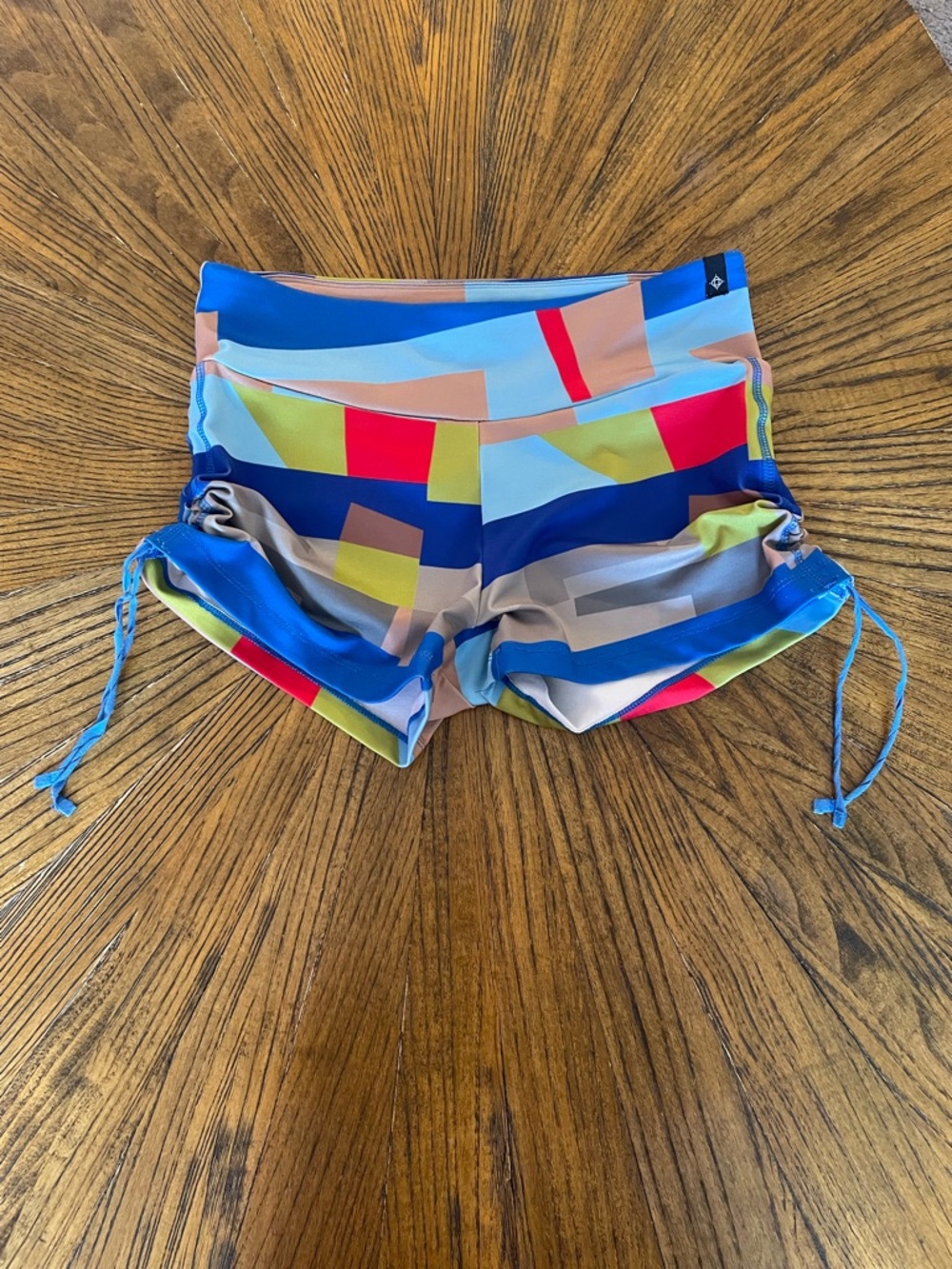 Women’s Multicolor Athletic Shorts with Side Drawstrings